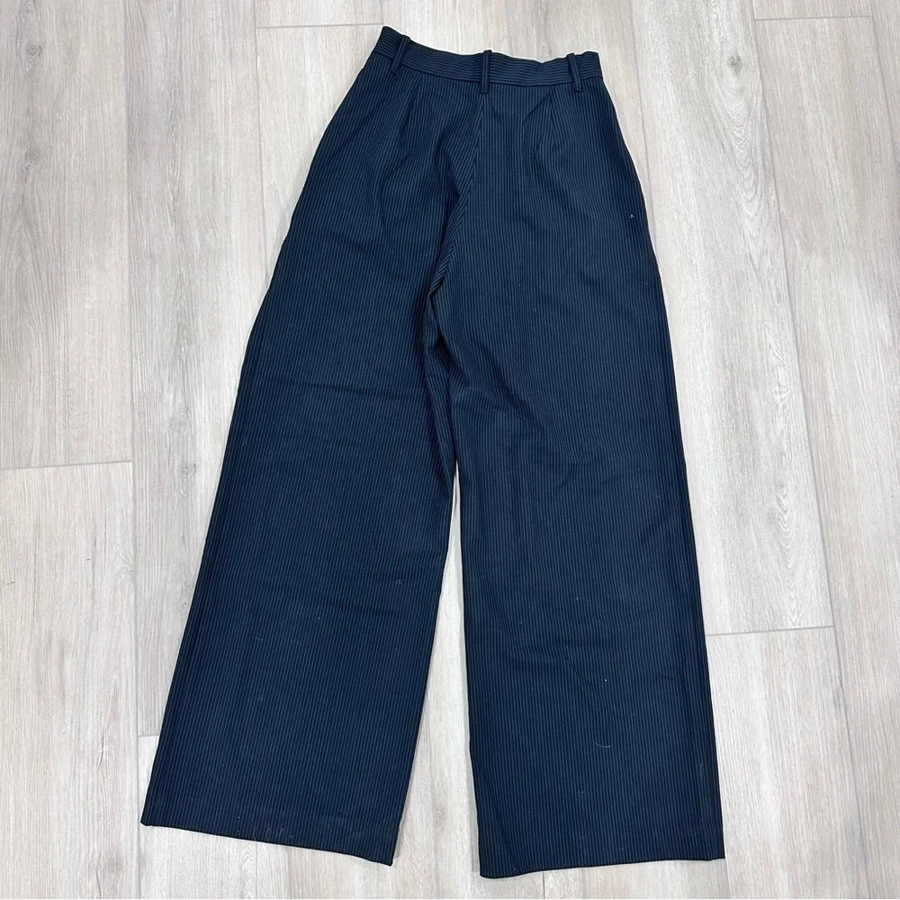 NWT Munthe Stormy pants pinstripe trousers black white size 34 US 4